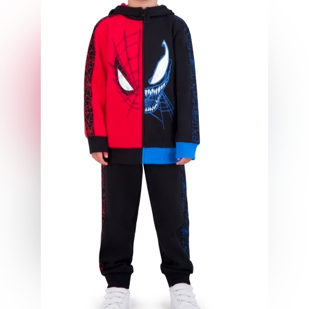 Nqt Marvel Spiderman Full Zip Hoodie And Jogger Set
